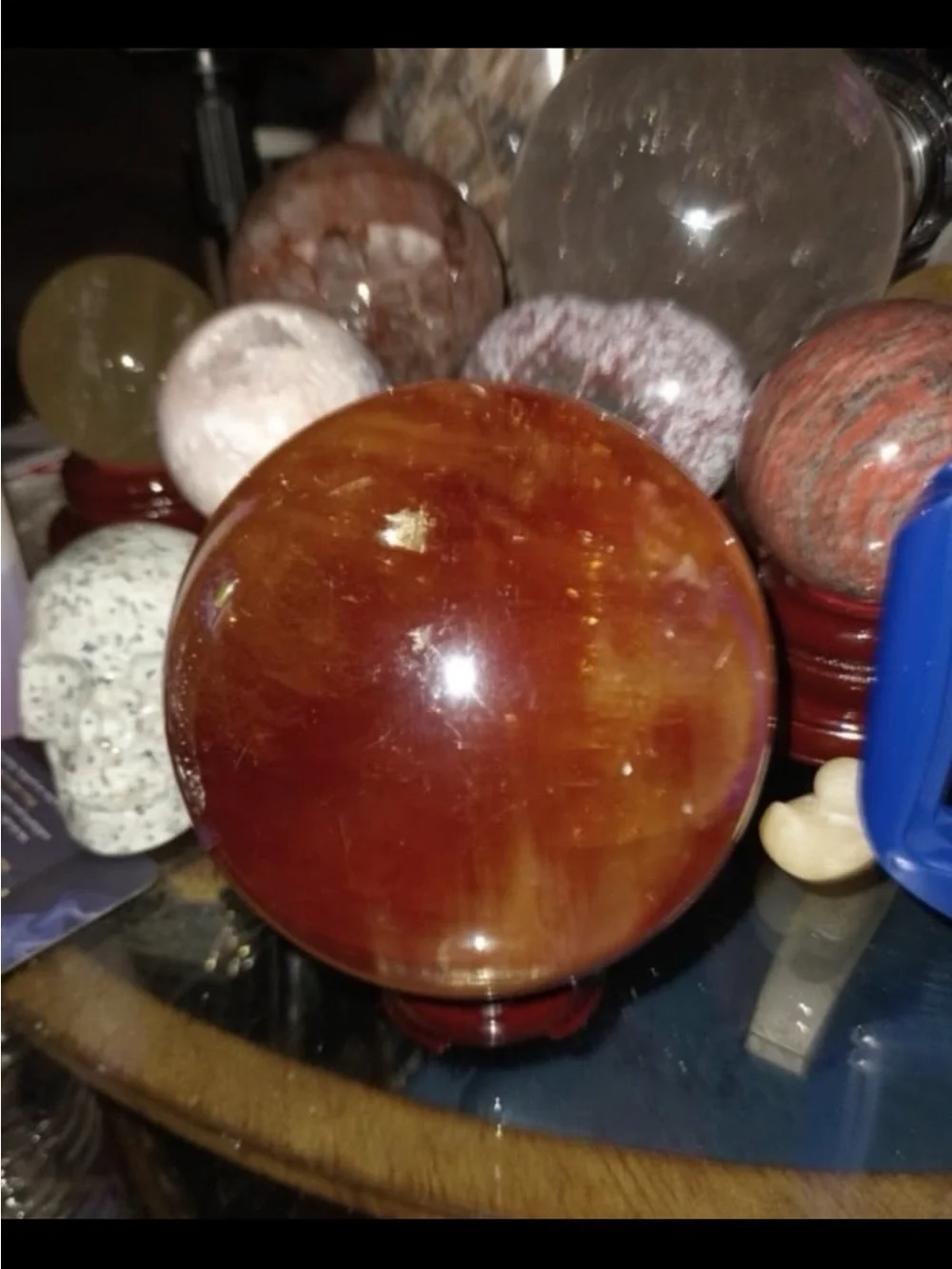 Amber Honey Calcite Sphere Golden Calcite 4lbs 12.4oz UHQ